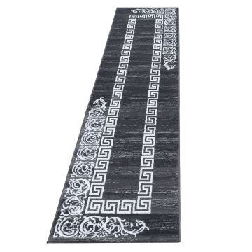 Miami Henna teppich kurzflor läufer 80x300cm grau