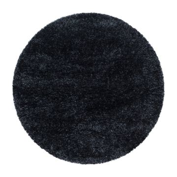 Brilliant Shaggy teppich hochflor rund Ø 80cm schwarz