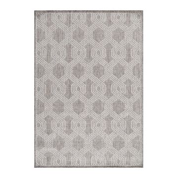 Aruba Weft teppich indoor/outdoor flachgewebt rechteckig 60x100cm grau