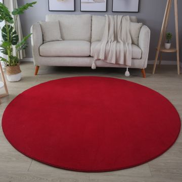 Sky teppich kurzflor rund Ø 200cm rot