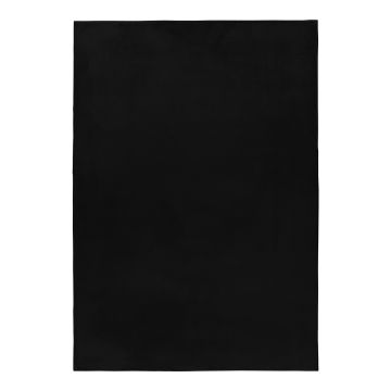 Pouffy teppich fluffy hochflor rechteckig 160x230cm schwarz